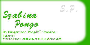 szabina pongo business card